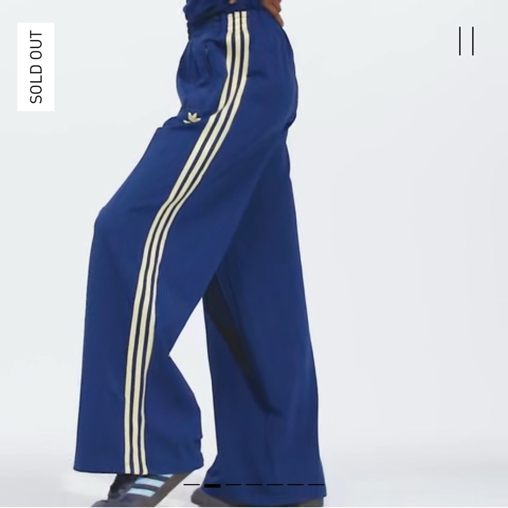 Adidas Women's Navy Wide-Leg Track Pants